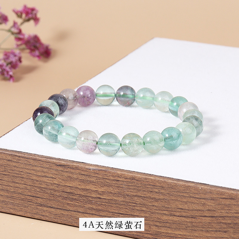 4a natural colored fluorite bracelet