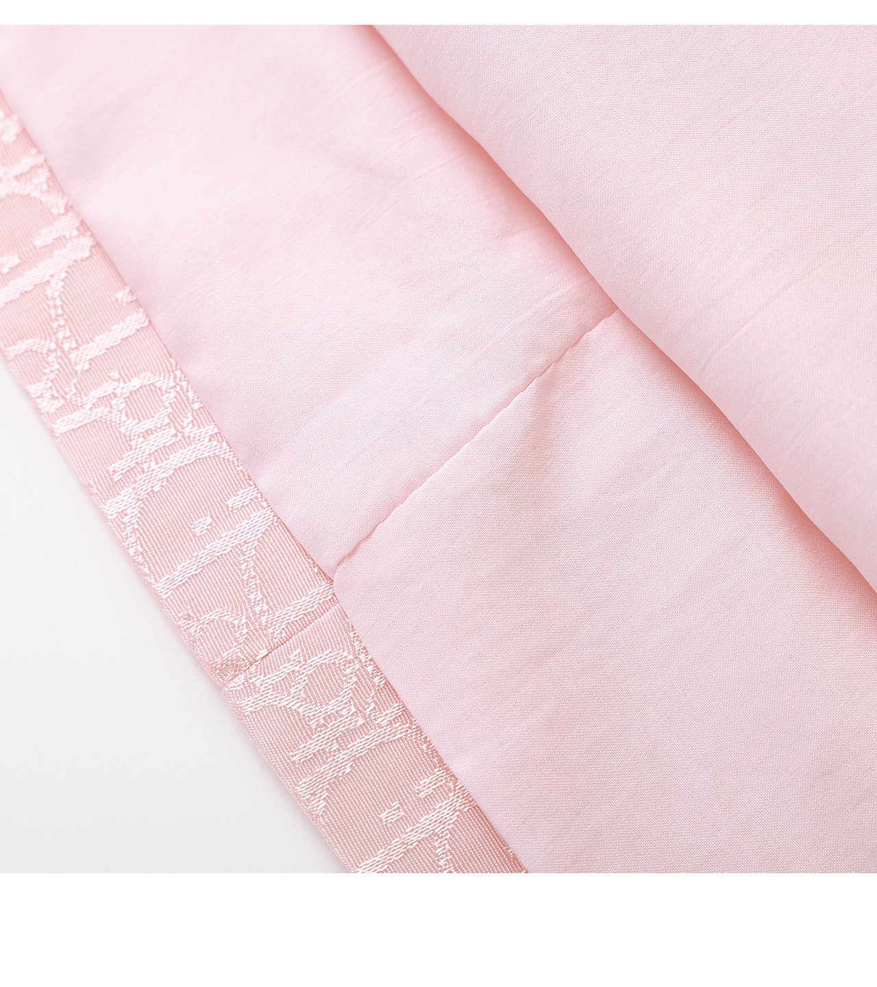 Đầm ngắn tay thắt eo jacquard kiểu dáng thanh lịch mùa hè — màu hồng chi tiết 27