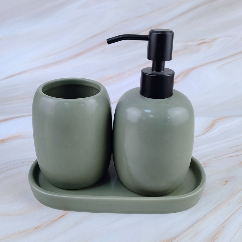 Baño de color sólido conjunto de lavar taza de viaje de cuatro piezas doble hogar de cuatro piezas conjunto de lavandería doméstica almacenamiento image 4