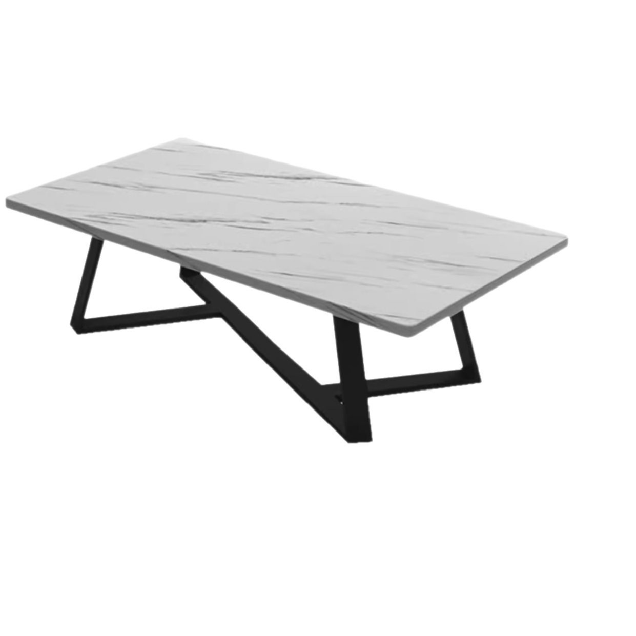 Mesa de té de mármol de lujo ligero italiano, sala de estar de estilo casual, pequeña mesa de casa, ángulo de aire minimalista