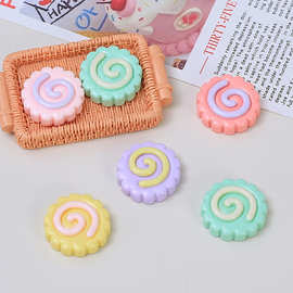 新款蛋糕卷食玩手工diy奶油胶配饰树脂小配件饰品发夹材料包批发