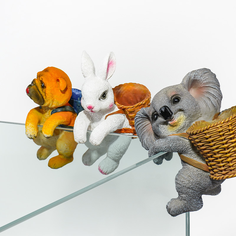 Maceta de resina para jardín, pecera, mochila para gatos, decoración para gatos, regalo, colgante de resina, adorno colgante, almacenamiento creativo