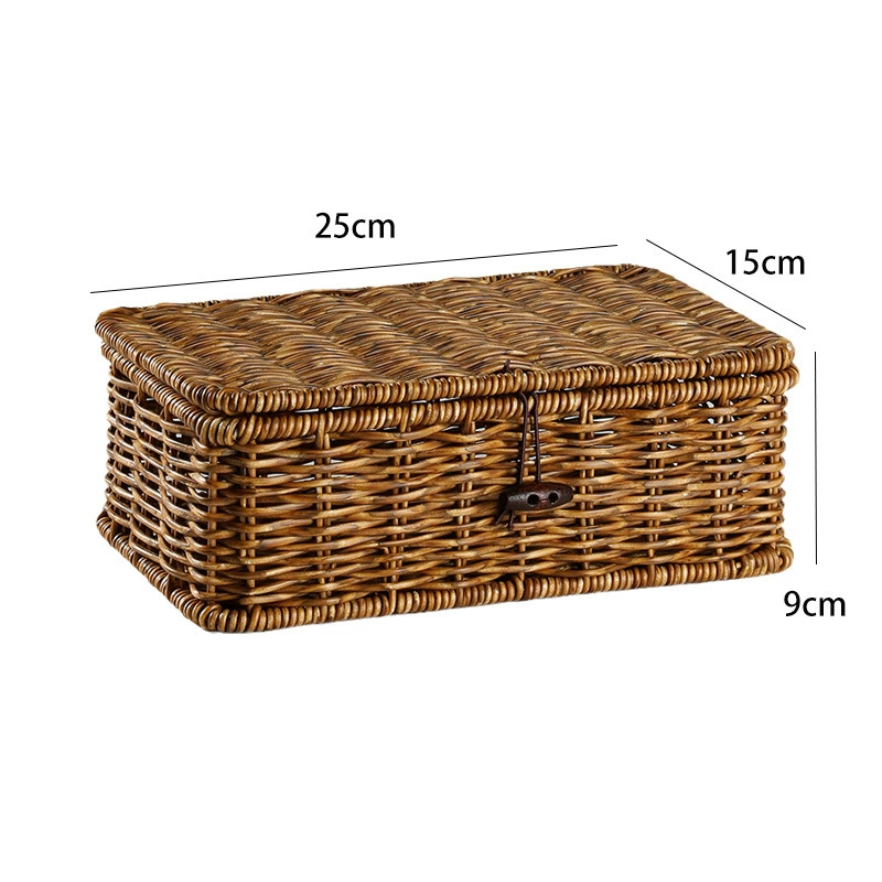 Straw Japanese storage box, woven accessory, storage system