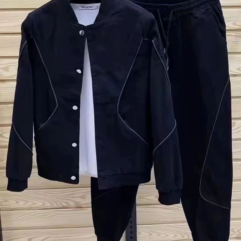 Autumn jacket, men's set, Korean style, slim fit