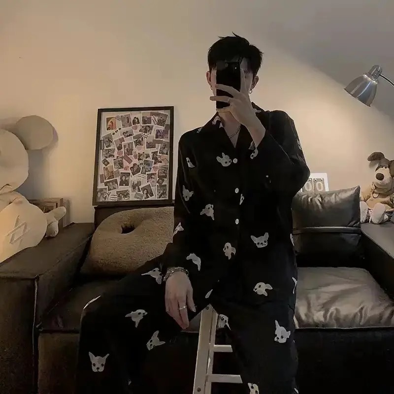 [남성긴팔바지] 블랙밀크독