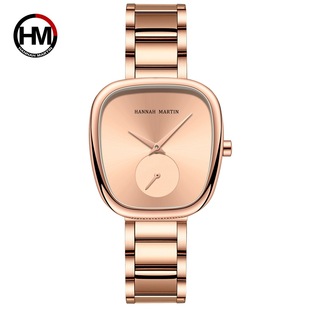 Martin Martin Martin Women's Watch Steel Bands quartz and creative two -needle and a half barrel design European and American watches