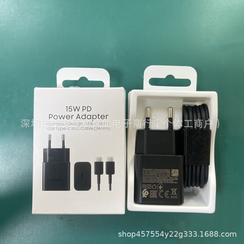 Suitable for Samsung Original 15W European Standard Set Charger S8/S9 Charging Head Note10 Fast Charging Head Ep-T1510