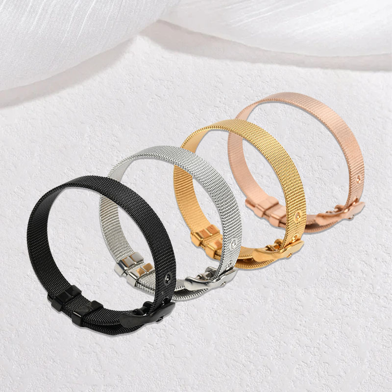 10mm Stainless Steel Mesh Watch with Lovers Bracelet Adjustable Bangle Bracelet Wholesale Factory Direct 10mm Stainless Steel Mesh Watch with Lovers Bracelet Adjustable Bangle Bracelet Wholesale Factory Direct