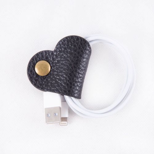 Export Foreign Trade Portable Headphone Storage Line Little Red Book Blogger Ins Handmade Top Layer Cowhide Data Line Binding Tape 