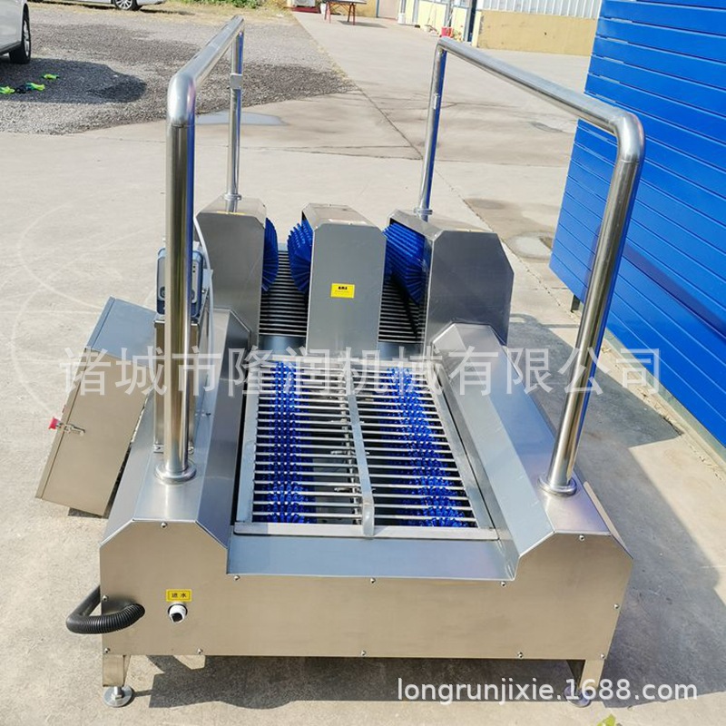 厂家供应全自动单通道洗靴机 无人值守人体感应胶鞋清洗机 通过式