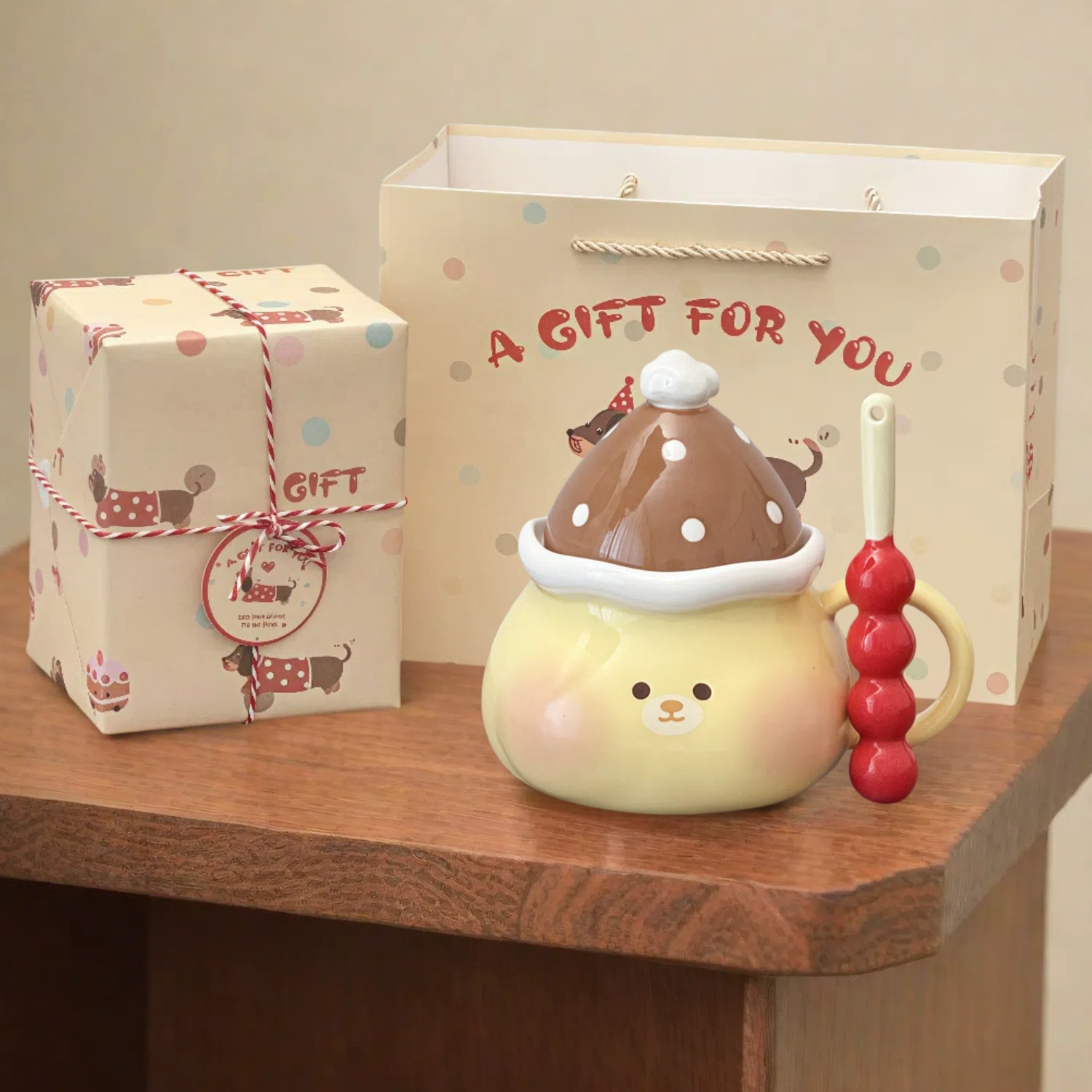 可爱杯子冰糖葫芦生日礼物女生马克陶瓷杯高颜值伴手礼精致礼盒装