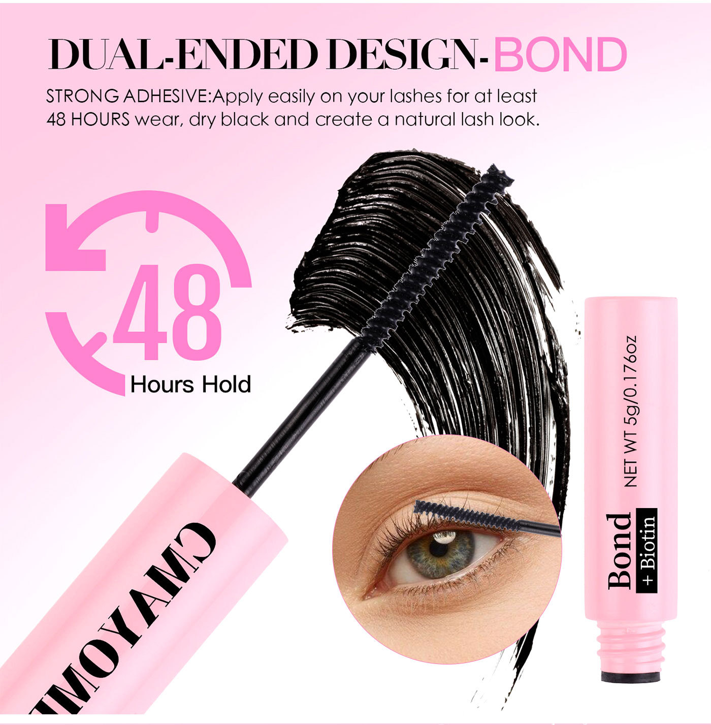20g Weight Eyelash Glue Makeup Tools Types 1 Quantity Plastic Material Solid Color Pattern Casual, Simple Style Style Casual Simple Style Solid Color Plastic Eyelash Glue 1 5