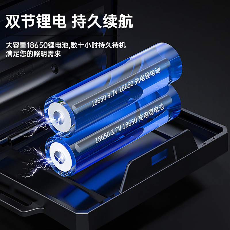 Transfronterizo nuevo faro al aire libre multi-funcional recargable Faro de alta potencia de enfoque noche lámpara de pesca Lámpara de trabajo