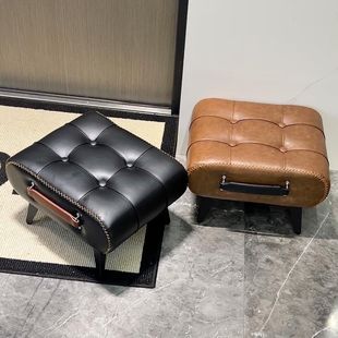 M Shoe-Changing Home Entrance Stool Soft Bag Trendy Footrest Light Luxury Coffee Table Low Stool Sofa Living Room Entry Simple Soft L