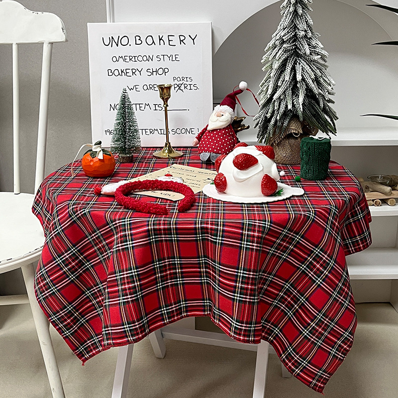 Christmas New Year Plaid Tablecloth Photo Background Cloth Ins Popular Decoration Photo Spring Festival Photography Props Desktop Christmas New Year Plaid Tablecloth Photo Background Cloth Ins Popular Decoration Photo Spring Festival Photography Props Desktop