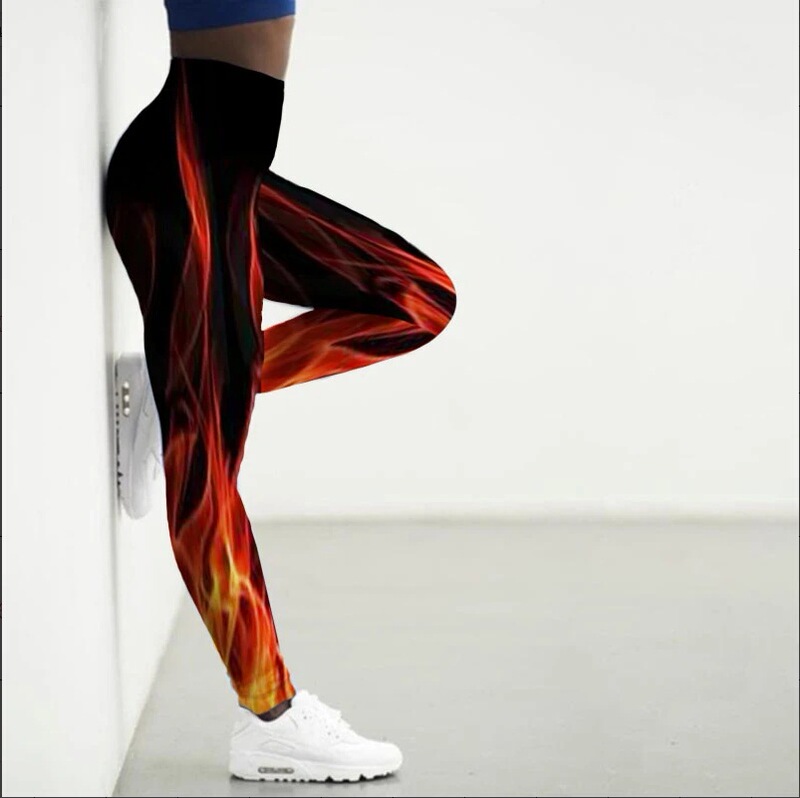 Cross-Border New Sports Women's Leggings Women's 3D Printing Sexy Tights Yoga Pants Gym Leggings