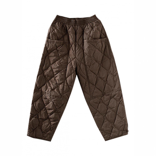 Down cotton pants for women, winter new style high-waist large-size loose casual Harlan warm straight cotton pants