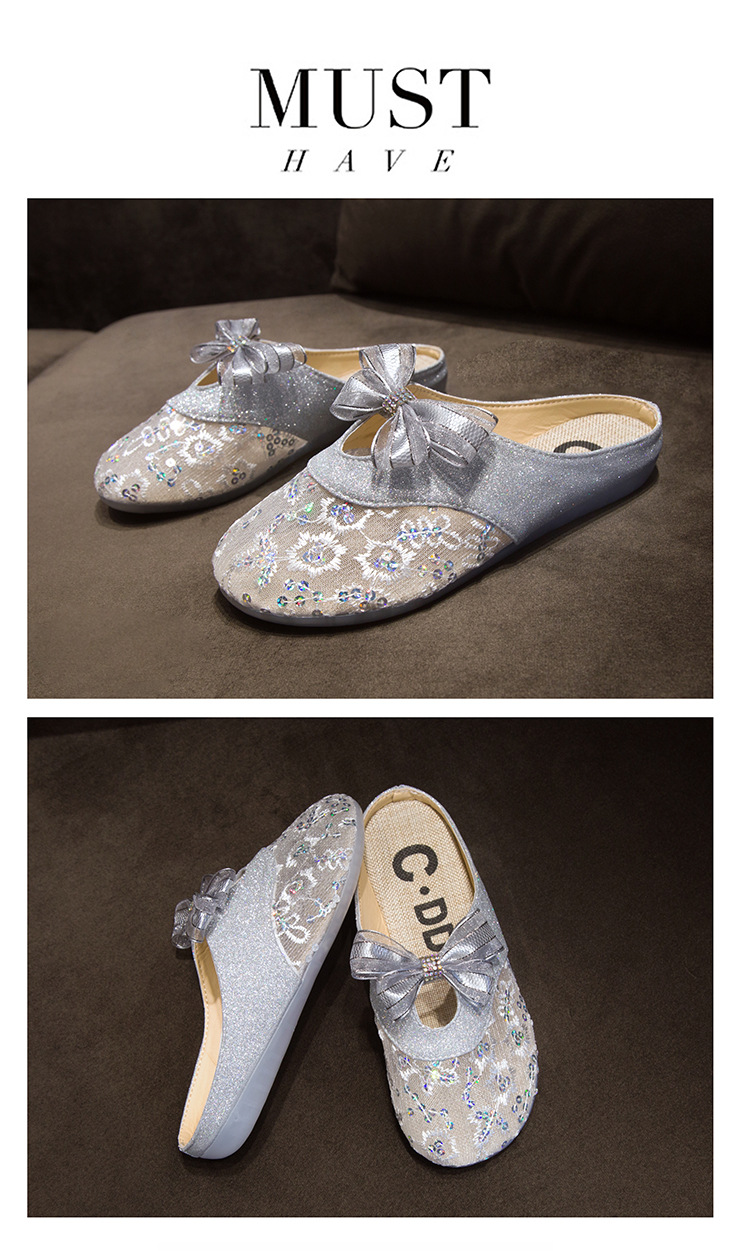 Zapatillas De Mujer Ropa De Abrigo Verano Nueva Malla Transpirable Lazo Baotou Estilo De Hada Plana Perezosa_voghion.com