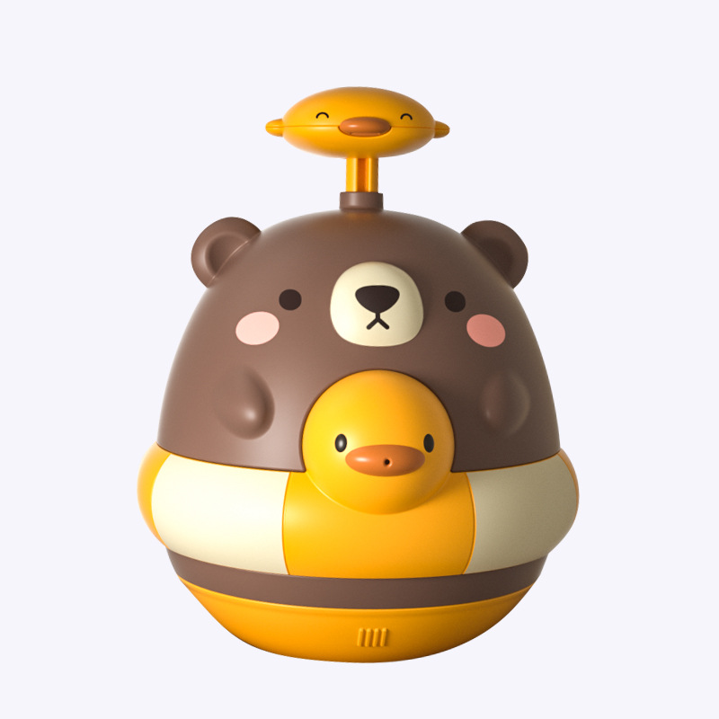 Bebé jugando vaso de agua presionando agua pulverizada juguete niños jugando agua oso sonajero agua y tierra baño Baño juguete