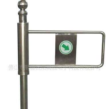 NGM简易手动立柱摆闸,超市通道进出口器,单向通行自动复位手推闸