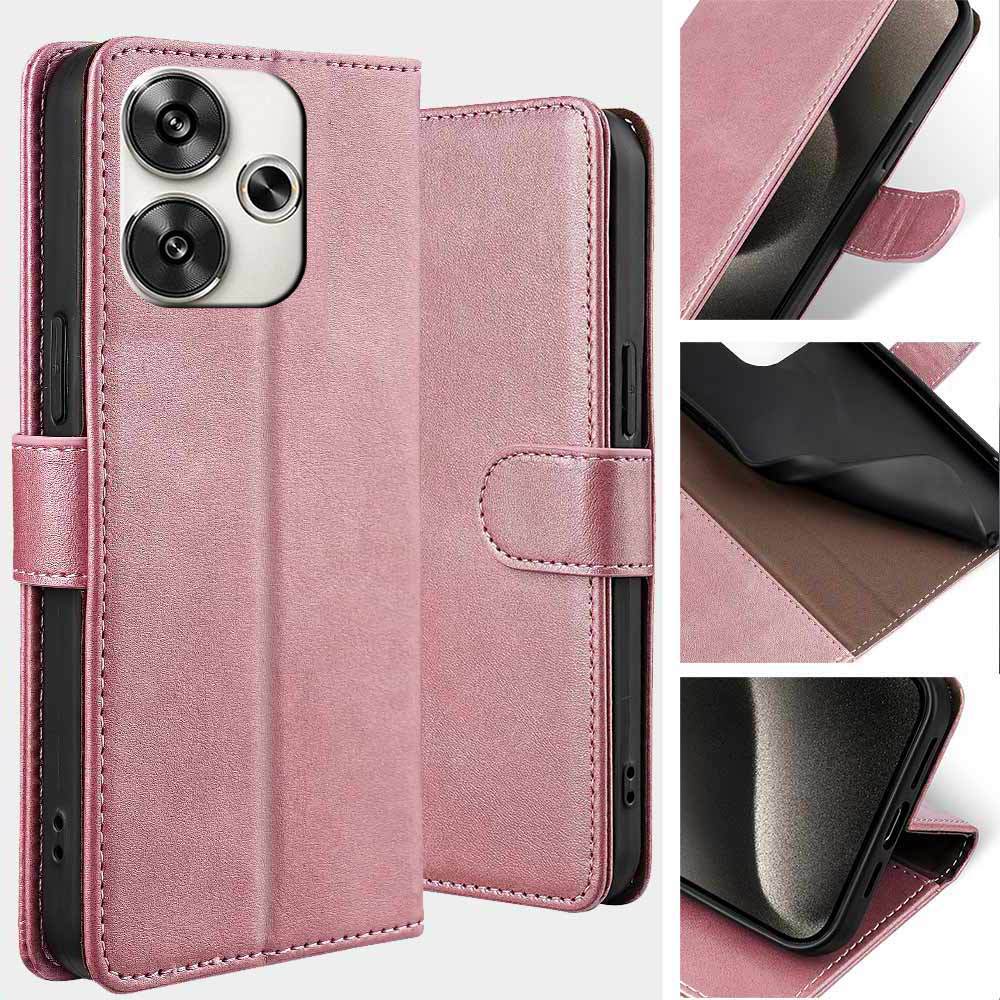Red rice note12pro mobile phone leather case turbo3 bracket card note13 protective case note11 applicable
