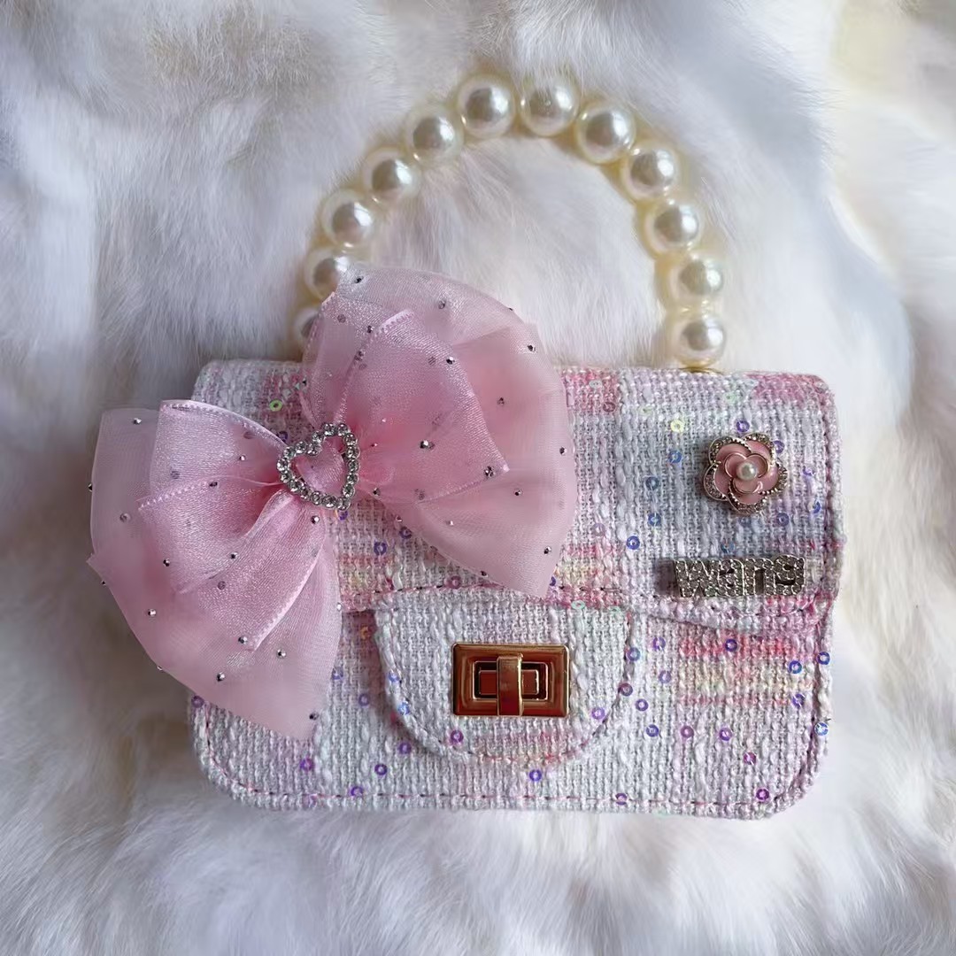 Melody bow bolso de princesa bolso de perla bolso de Año Nuevo bolso de cambio accesorios cadena de hombro
