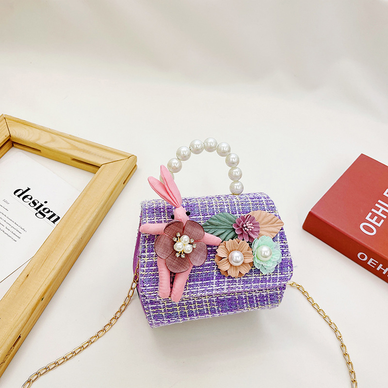 2021 nuevo Otoño e Invierno bolsa de conejo niños dibujos animados princesa chica bolsa de mensajero moda bebé cambio bolsa de accesorios