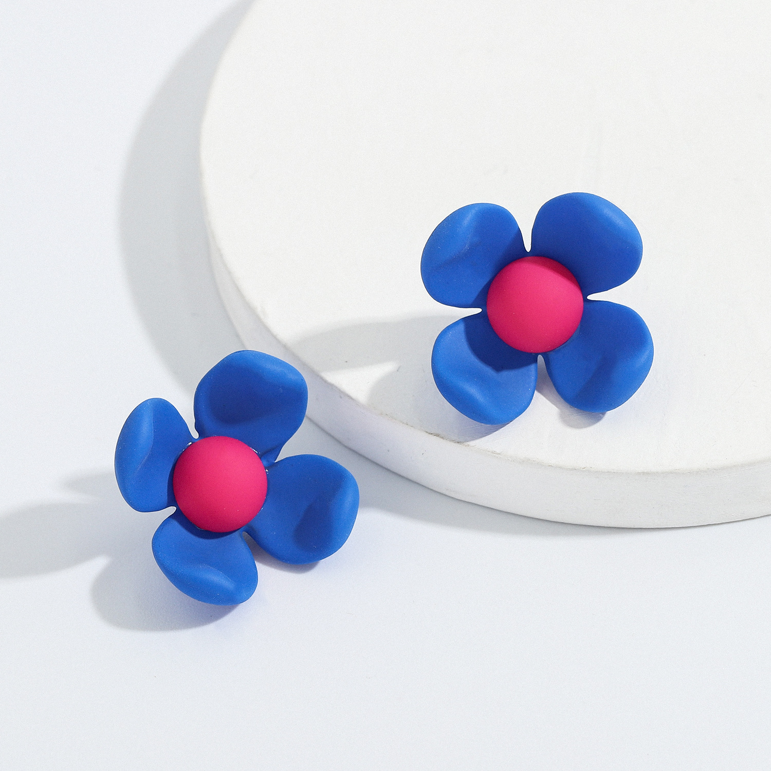 Korean Candy Color Flower Resin Earrings display picture 5