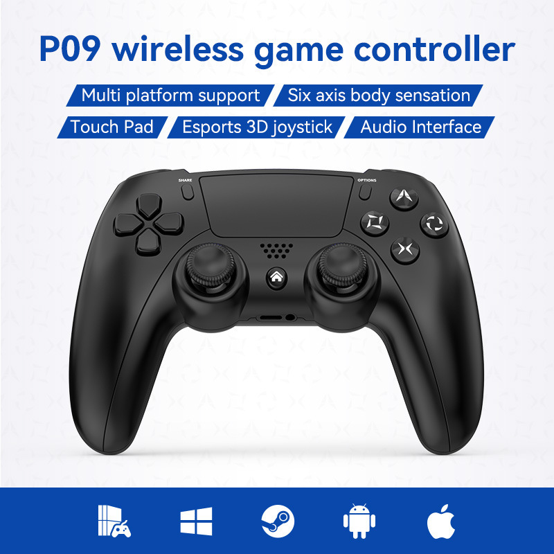 新しいプライベートモデル P4 ゲームコントローラー 6 軸体性感覚デュアル振動ワイヤレス Bluetooth ゲーム ps3 コントローラー pc コンピュータプロ|undefined