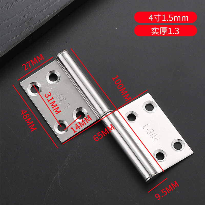 Acero inoxidable bandera bisagra baño fuego puerta desmontable mudo bisagra bandera bisagra gabinete bisagra Accesorios