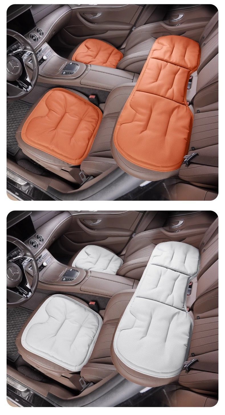 High-end Nappa leather car seat cushion, universal for all seasons, single-piece ventilated breathable seat protector, summer cooling pad