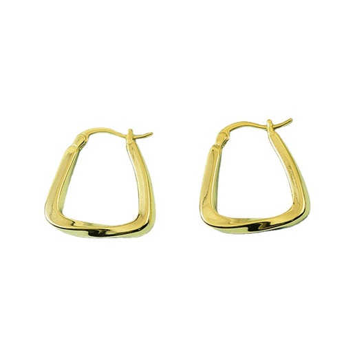 Geometric twisted triangle earrings, irregular new autumn and winter versatile simple cool fashion street style Korean style