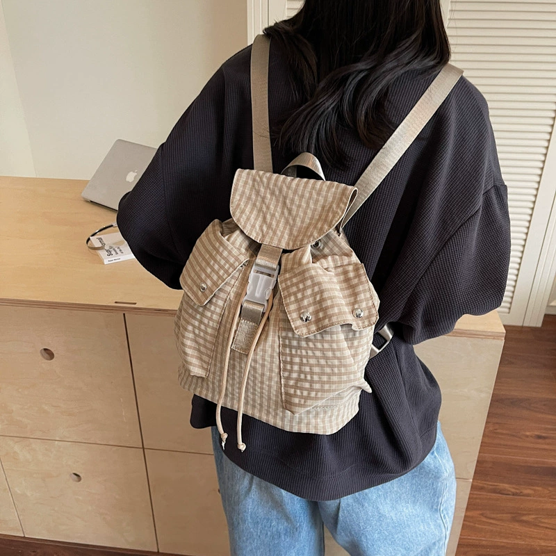 Capacious shopping bag, small design backpack for leisure, Korean style