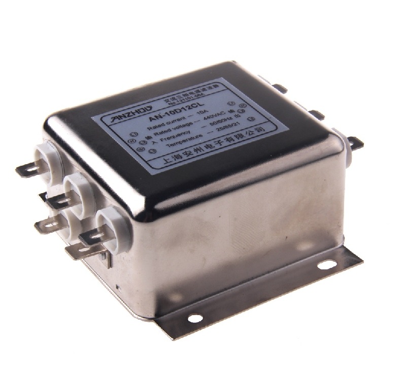 三相四线 10A 电源滤波器 380V/440V AN-10D12CL 插片式