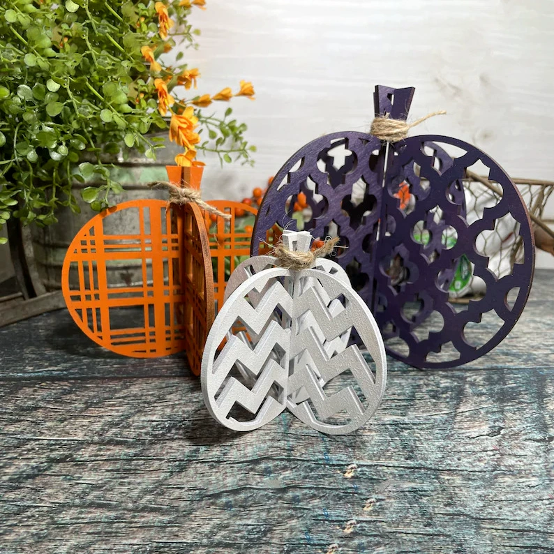 Трансграничные горячие продажи Хэллоуин тыквы украшения деревянные тыквы декоративные реквизиты