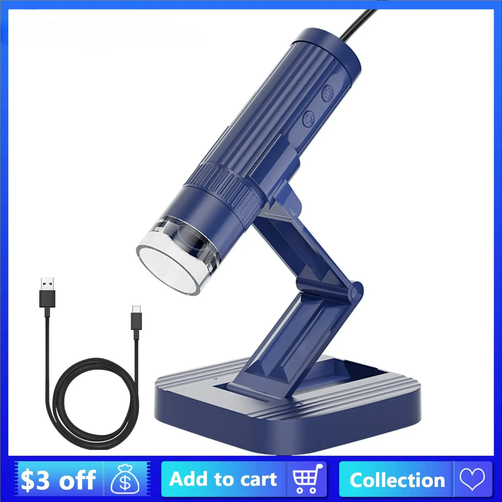 Новый стиль с кронштейном W1 HD wifi беспроводной цифровой микроскоп увеличительное стекло промышленный ремонт видео микроскоп