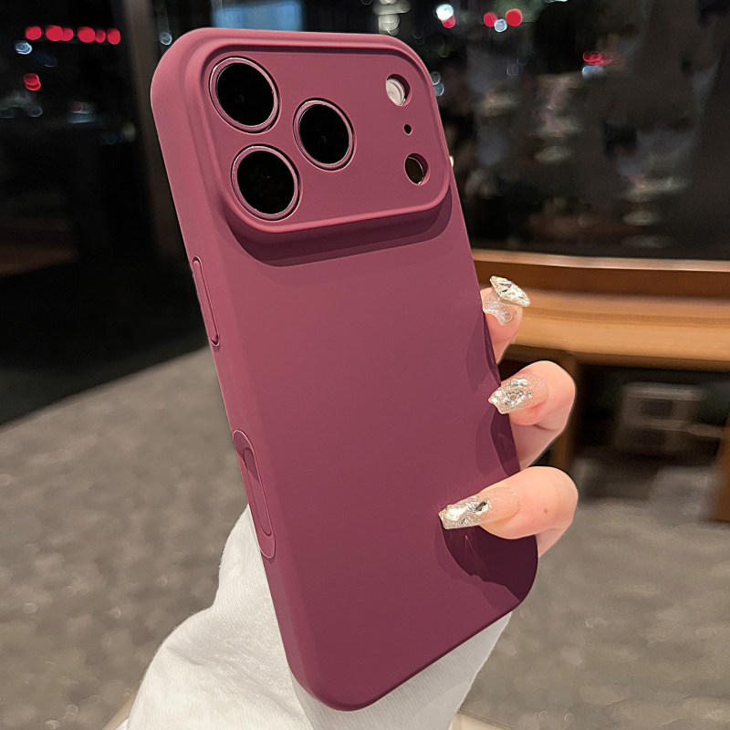 Liquid silicone phone case for Apple 18 Pro Max, new iPhone 17 Pro protective case, 18 Pro Max, wine red color Liquid silicone phone case for Apple 18 Pro Max, new iPhone 17 Pro protective case, 18 Pro Max, wine red color