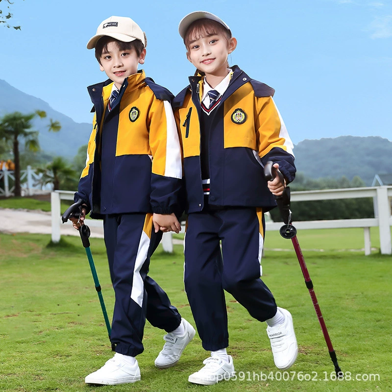 Форма для начальной школы костюм 2022 новая зарядная одежда детская классная одежда детский сад садовая одежда осенне-зимний комплект из трех предметов