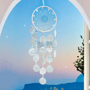 Cross-border Hot Sale New Nordic Ins Style Shell Wind Chimes Crystal Stone Crafts Room Bedroom Decoration Pendant