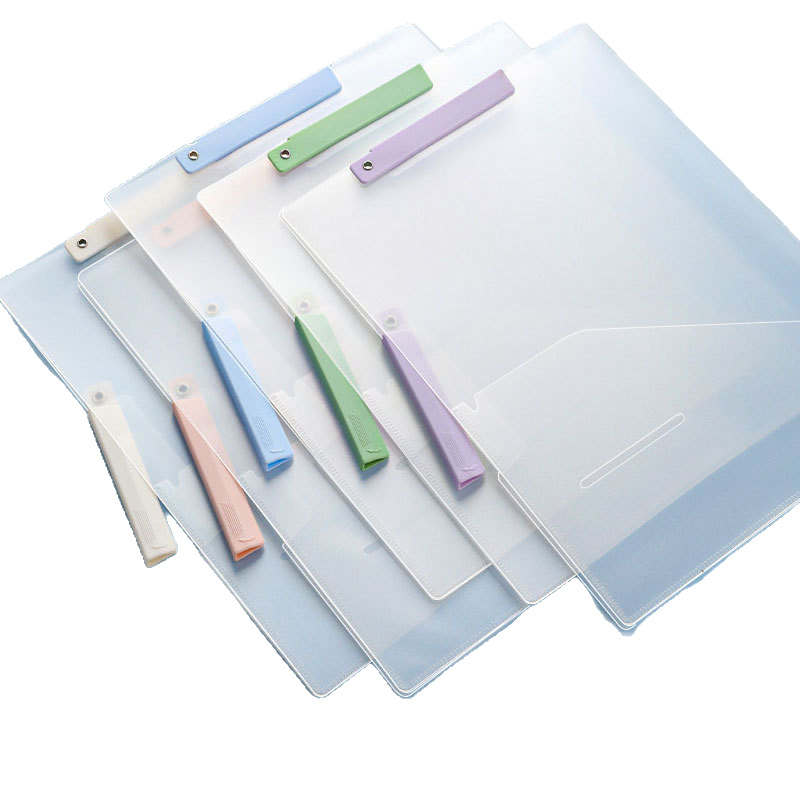 A3 clip de trolley doble tipo de bolsa de inserción clip de papel de prueba clip de trolley clip de acabado bolsa de almacenamiento bolsa de archivo de carpeta giratoria para estudiantes