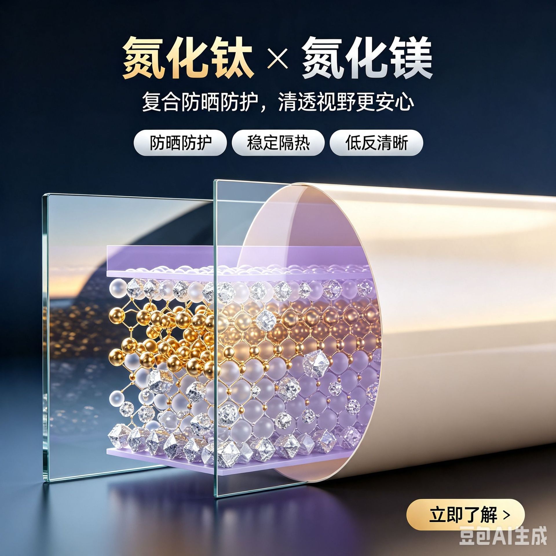 Car film with high thermal insulation, full-car nano-ceramic insulation film, sun privacy film, explosion-proof and sun-proof car window glass film
