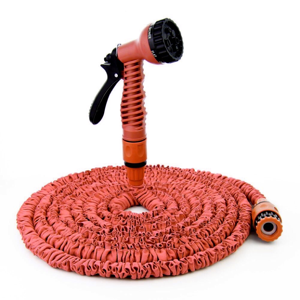 亚马逊品质园林家用便携伸缩水管 加密织带 内管三色乳胶 ABS快接