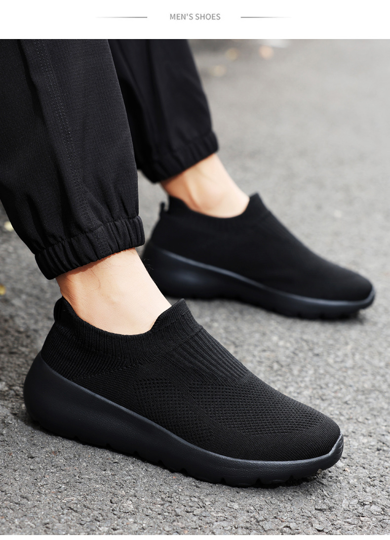 New Large Size 46 Lightweight Couple's Casual Slip-On Lazy One-Piece Mesh Driving Shoes_vogvips.com
