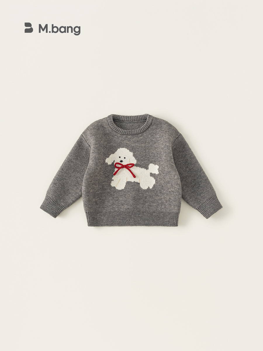 Yubao ropa infantil de niña de dibujos animados suéter cachorro de cachorro de otoño y invierno ropa de niños camisa de manga larga bebé camisa de jersey universal