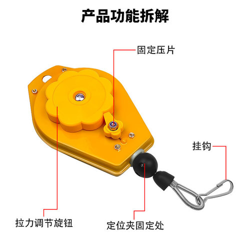 Electric screwdriver suspension balancer, electric screwdriver lifting ring tensioner, electric screwdriver, wind screwdriver, telescopic hook lifting ring
