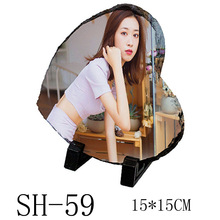 心型圆形正方形长方形石头摆件亮光热转印耗材石版画石板画