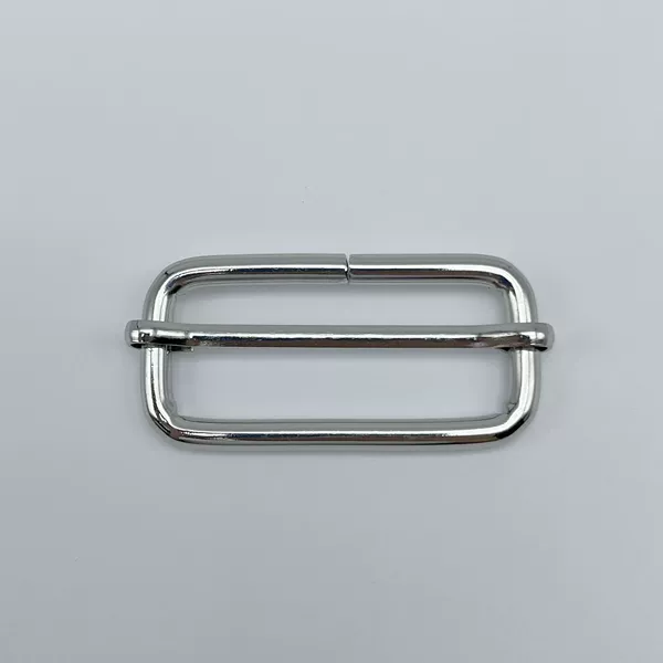 Two-inch square buckle cored silver