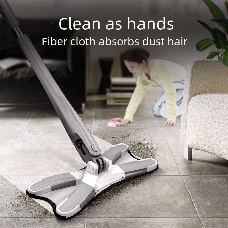 Hand-free twist butterfly mop, no need to wash by hand, household flat rotating mop, cleans thoroughly, popular water-absorbing floor mop, dry and wet two-in-one use.