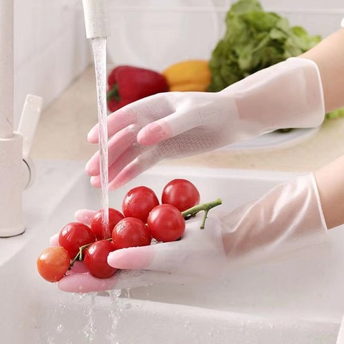 Dishwashing gloves for women, waterproof, durable, kitchen household gloves, thin cleaning gloves for washing dishes and laundry