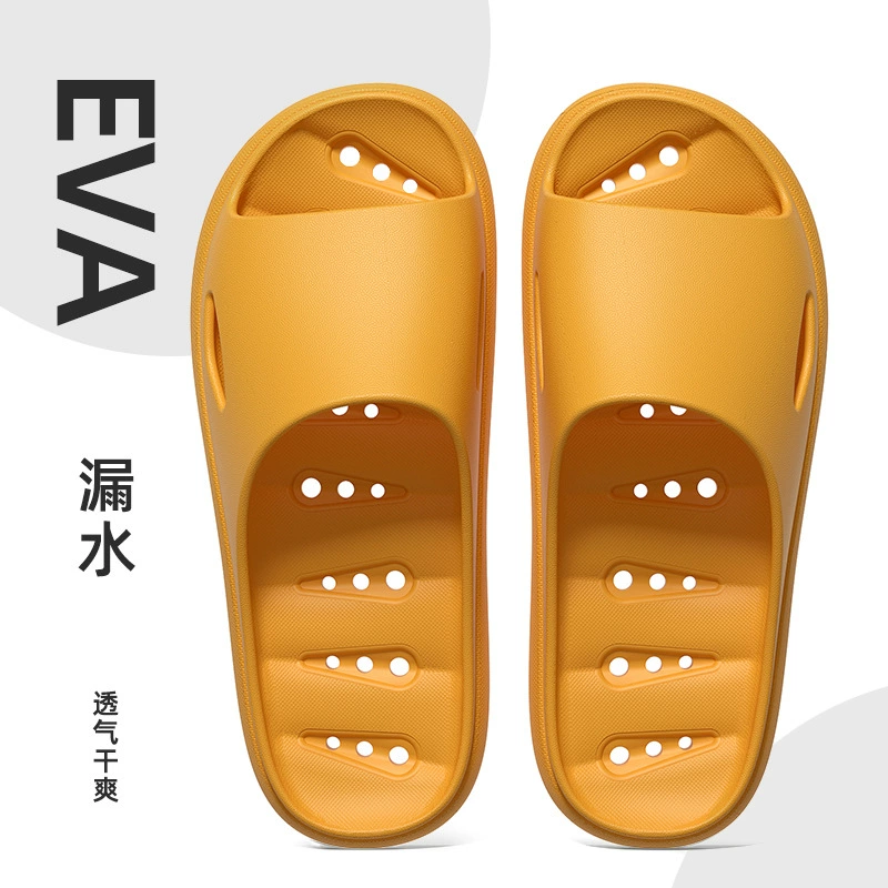 Протекающие тапочки в ванной, мужские летние домашние Нескользящие, дышащие, быстросохнущие, полые домашние сандалии, женские оптом
